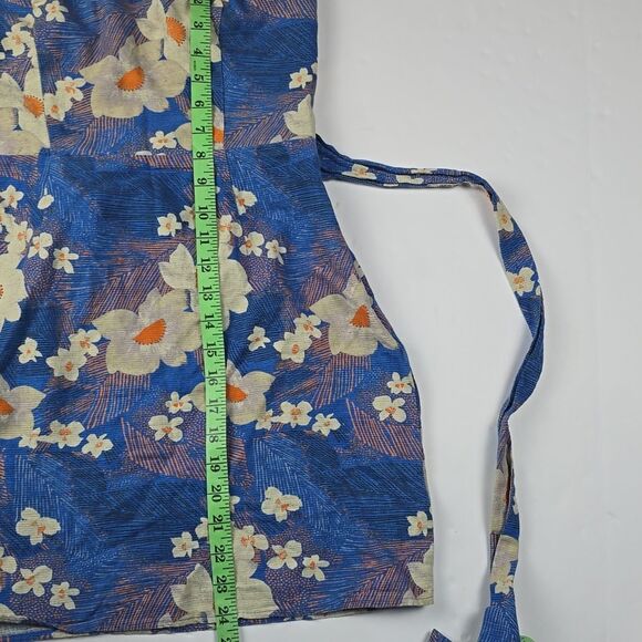 Urban Outfitters UO Juliette Blue Floral Linen Wrap-Around Mini Dress Size‎ S - Picture 9 of 11